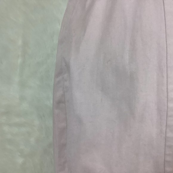 Vintage Y2K, 00s Yves Saint Laurent Rive Gauche Pink Beige Ruffle Pencil Skirt - Picture 6 of 12